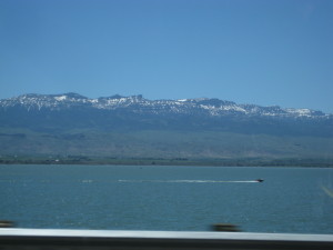 Passing Yellowstone Lake on our way to Canyon.